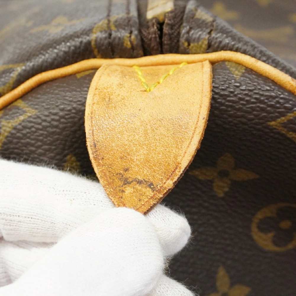 LOUIS VUITTON Brown Monogram Keepall 55 Boston Bag - Picture 9 of 14